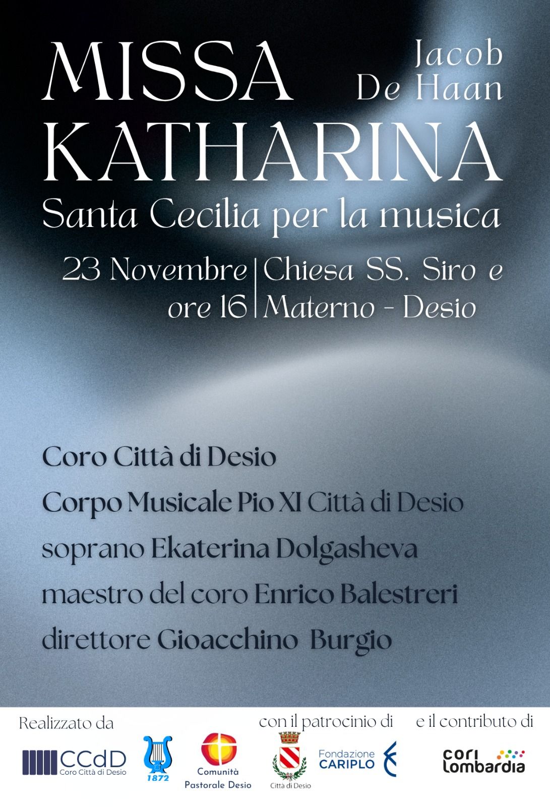La locandina del concerto della Missa Katharina